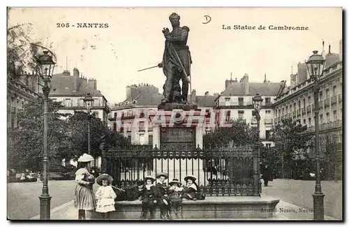 Nantes Cartes postales La statue de Cambronne