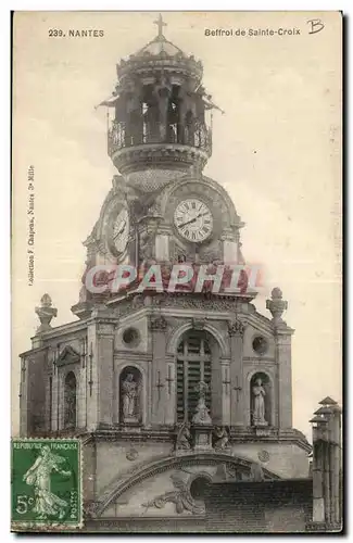 Nantes Ansichtskarte AK Befroi de Sainte CRoix