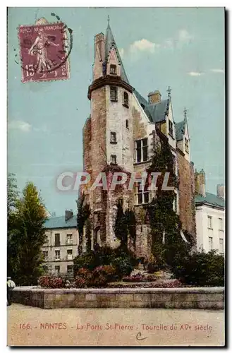 Nantes Cartes postales La porte St Pierre Tourelle du XV