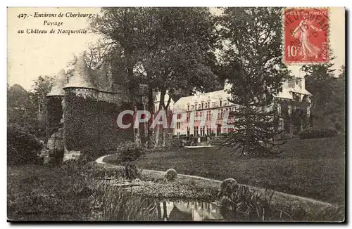 Cartes postales Environs de Cherbourg Paysage au chateau de Nacqueville