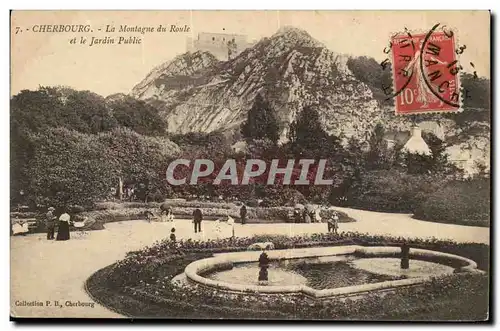 Cartes postales Cherbourg La montagne du Roule et le jardin public