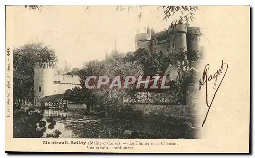 Montreuil Bellay Cartes postales LE Thouet et le chateau Vue prise du Nord Ouest