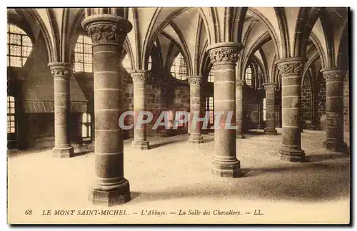 Mont Saint Michel Cartes postales L&#39abbaye La salle des chevaliers