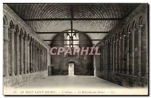 Mont Saint Michel Cartes postales L'abbaye Le refectoire des moines