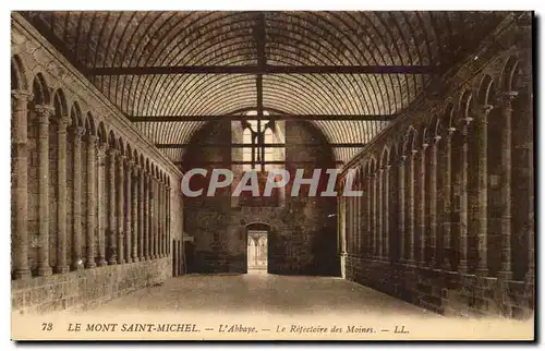Mont Saint Michel Cartes postales L'abbaye Le refectoire des moines