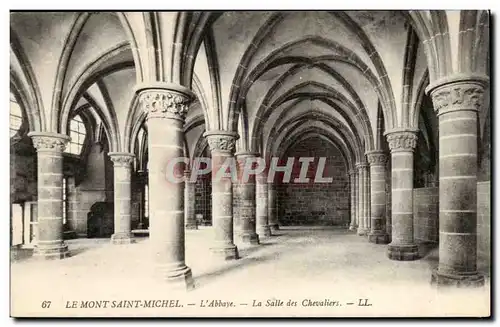 Mont Saint Michel Cartes postales L&#39abbaye La salle des chevaliers