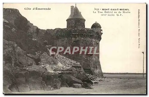 Mont Saint Michel Cartes postales La Tour Gabriel ou du Moulin (18eme)