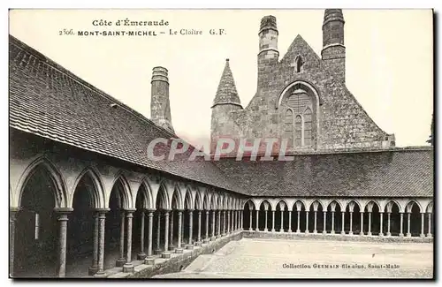 Mont Saint Michel Cartes postales Le cloitre