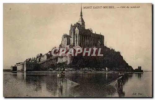 Mont Saint Michel Ansichtskarte AK Cote du nord est (pecheurs)