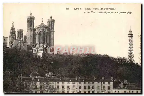 Lyon Ansichtskarte AK Notre DAme de Fourviere et la tour Metallique