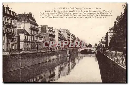 Rennes Ansichtskarte AK Quai Duguay Trouin et la Vilaine