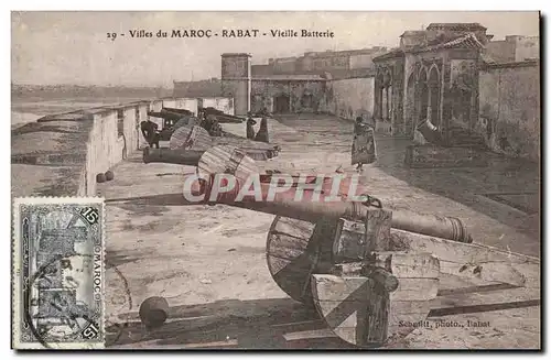 Maroc rabat Cartes postales Vieille Batterue (canon)