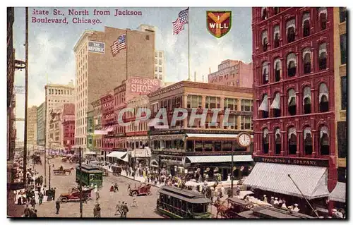 Etats Unis Chicago Cartes postales State St North from Jackson Boulevard