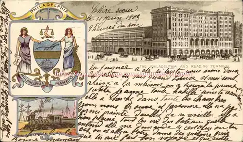 Cartes postales Philadelphia (carte en relief) RaRe