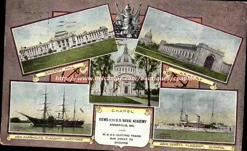 Etats Unis Cartes postales Chapel Views on US Naval Academy Annapolis