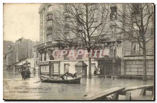Cartes postales Inondations paris la grande crue de la Seine (janvier 1910) Rue Gros et rue Lafontaine