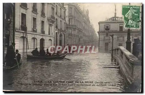 Ansichtskarte AK Inondations paris la grande crue de la Seine (janvier 1910) Service de barbotage dans la rue de