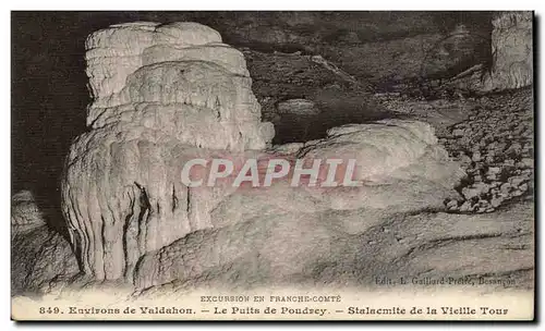 Esxcursion en France Comte Ansichtskarte AK environs de Valdahon Le puits de Poudrey Stalacmite de la vieille tou