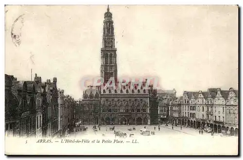 Arras Cartes postales L&#39hotel de ville et la petite place