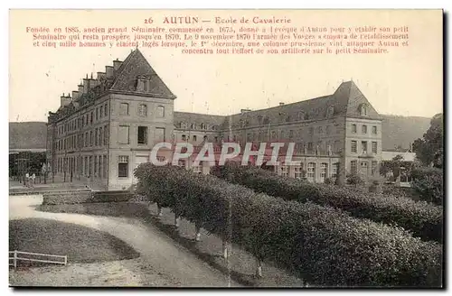 Autun Cartes postales Ecole de cavalerie