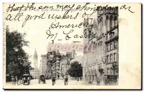 Cartes postales Etats Unis Saint Broad with Hotel Walton Philadelphia