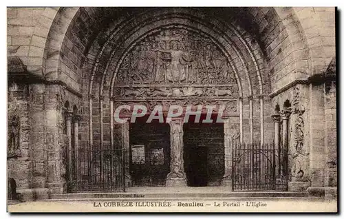 La Correze illustree Beaulieu Cartes postales Le portail l'eglise