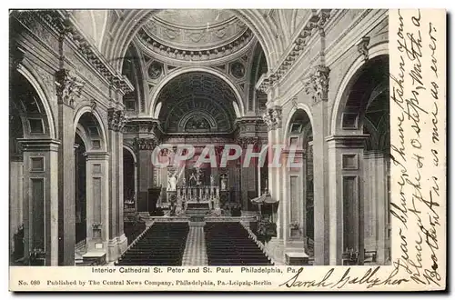 Cartes postales Interior cathedral St Peter and St Paul Philadelphia Etats Unis
