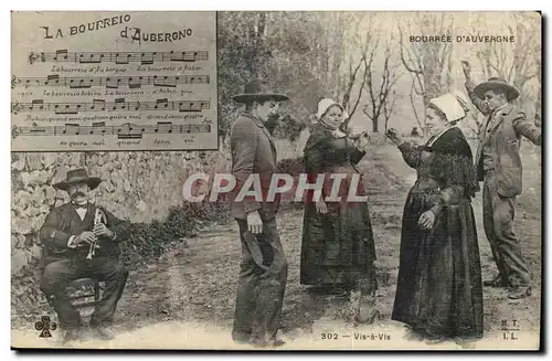 Bourre d&#39Auvergne Ansichtskarte AK vis a vis Folklore