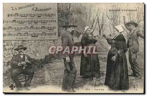 Bourre d&#39Auvergne Cartes postales vis a vis Folklore