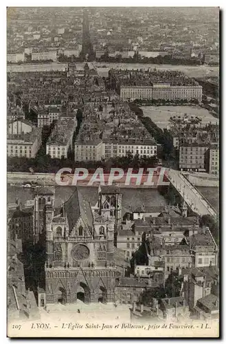 Lyon Ansichtskarte AK L&#39eglise saint Jean et Bellecour prise de Fourviere