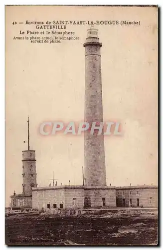 Environs de Saint Vaast la Hougue Ansichtskarte AK Gatteville Le phare et le semaphore (lighthouse)