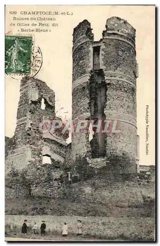 champtoce Ansichtskarte AK Ruines du chateau de Gilles de Retz dit Barbe Bleue