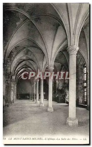 Mont Saint Michel Ansichtskarte AK L&#39abbaye La salle des hotes