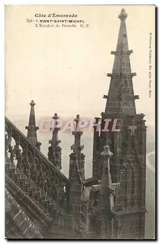 Mont Saint Michel Ansichtskarte AK L&#39escalier de dentelle