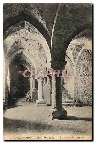 Mont Saint Michel Ansichtskarte AK La crypte de l&#39Aquilon