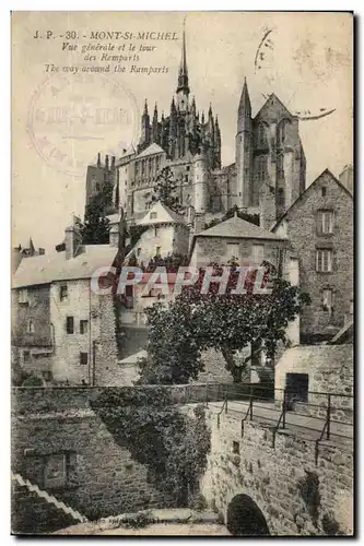 Mont Saint Michel Cartes postales Vue generale des remparts