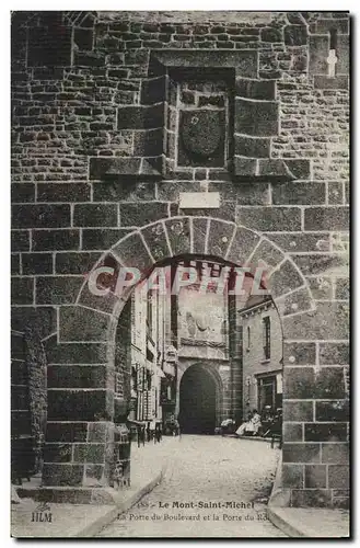 Mont Saint Michel Cartes postales La porte du Boulevard et la porte du Roi