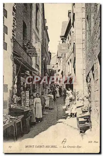 Mont Saint Michel Cartes postales La grande rue