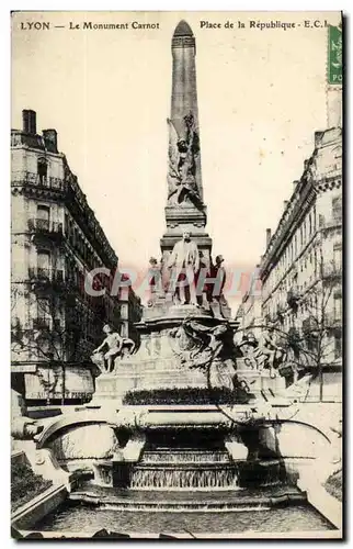 Lyon Cartes postales Le monument Carnot Place de la Republique