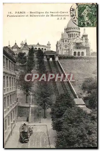 Paris 18eme Cartes postales Basilique du Sacre Coeur Funiculaire et reservoir de montmartre