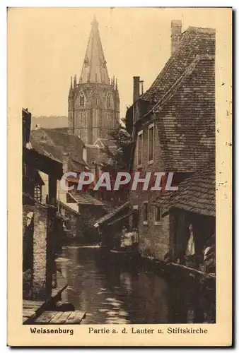 Weissenburg Cartes postales Partie a d Lauter u Stiftskirche