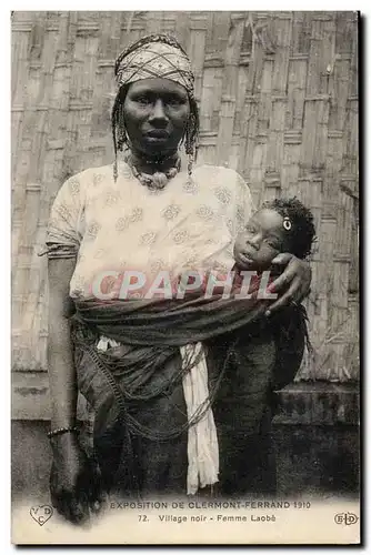 Ansichtskarte AK Exposition de Clermont Ferrand 1910 Village noir Femme Laobe