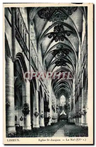 Lisieux Cartes postales Eglise St Jacques La nef