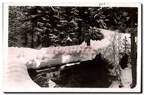 Cartes postales L&#39hiver a Pralognan la Vanoise Le pont de neige vous mene a l&#39autre rive