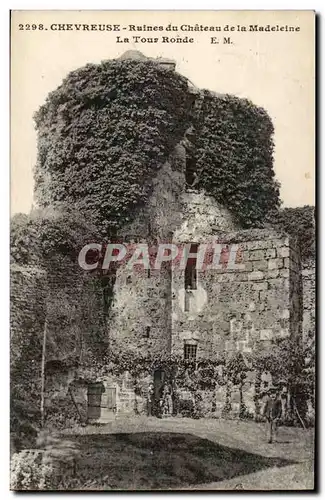 Chevreuse Ansichtskarte AK Ruines du chateau de la Madeleine La tour ronde