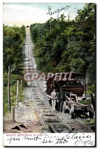 Etats Unis Ansichtskarte AK Mount Jefferson Plane Train