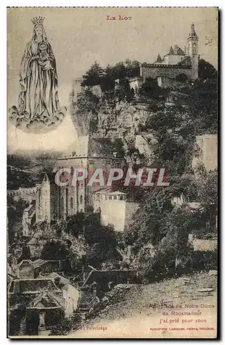 Le Lot Cartes postales Aux pieds de Notre DAme de Rocamadour