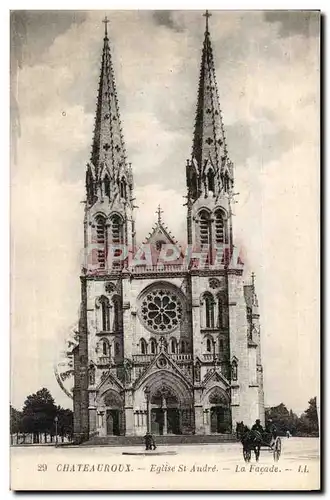 Chateauroux Cartes postales Eglise St Andre La facade