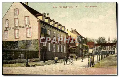 Bad Niederbronn-Neue Strasse-Hotel Doersch-velo -Cartes postales