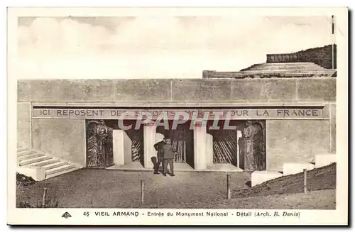 Vieil Armand-Entree du Monument National-Reposent des Soldats Morts Pour La France -Ansichtskarte AK